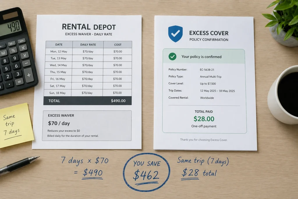 Buying Excess Cover: Rental Depot vs Standalone Policy