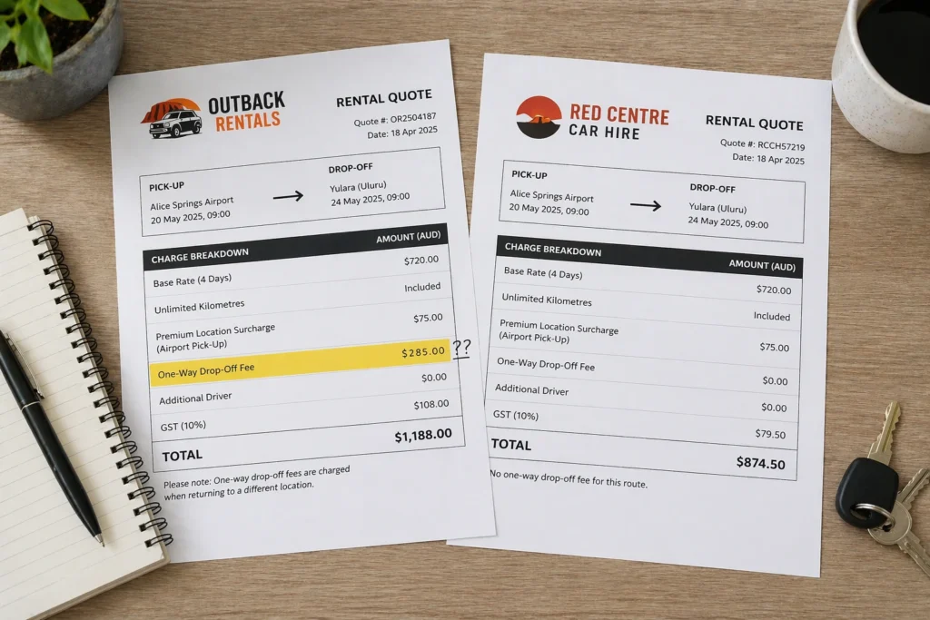 One-Way Drop-Off Fees