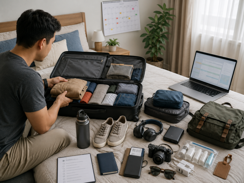 start packing for a trip
