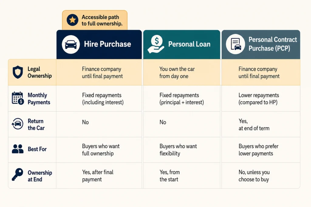 Hire Purchase vs Other Car Finance Options