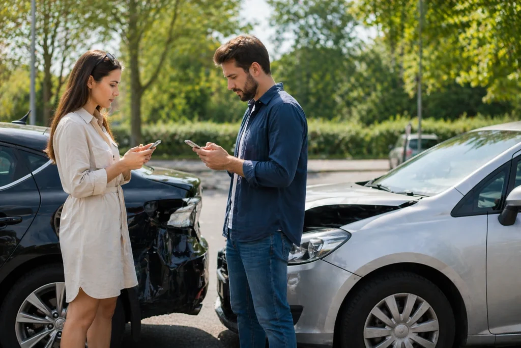 Collecting details of the at-fault driver 