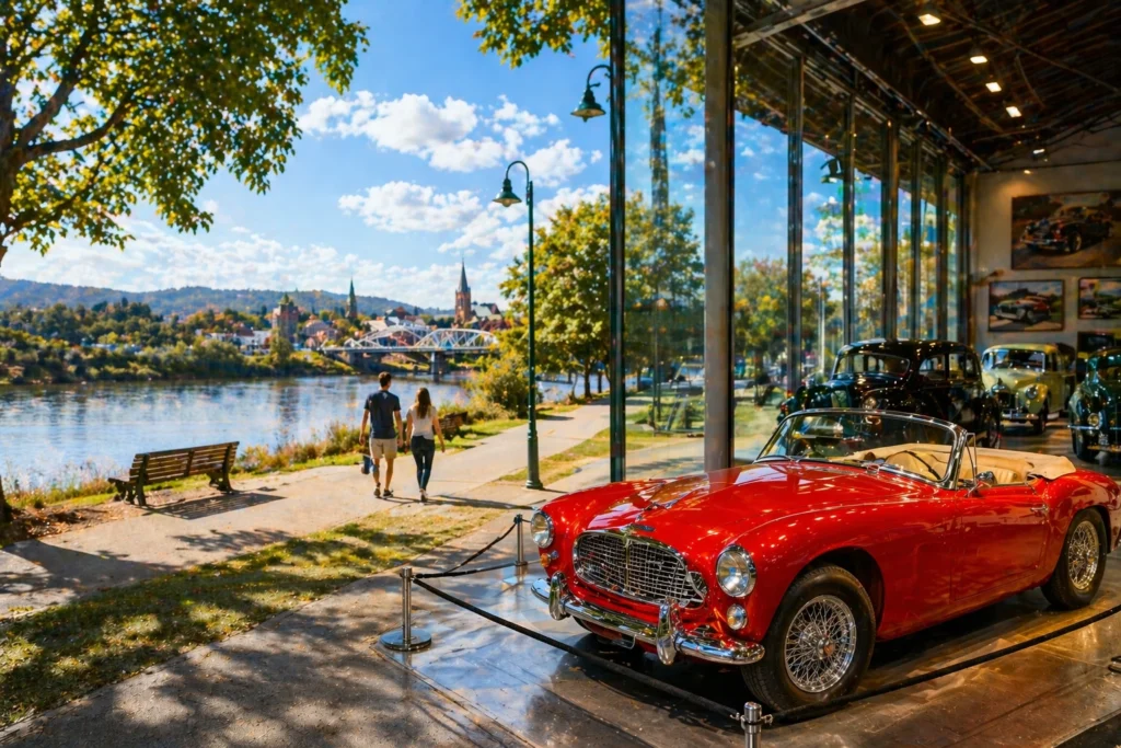 South Esk River and the National Automobile Museum