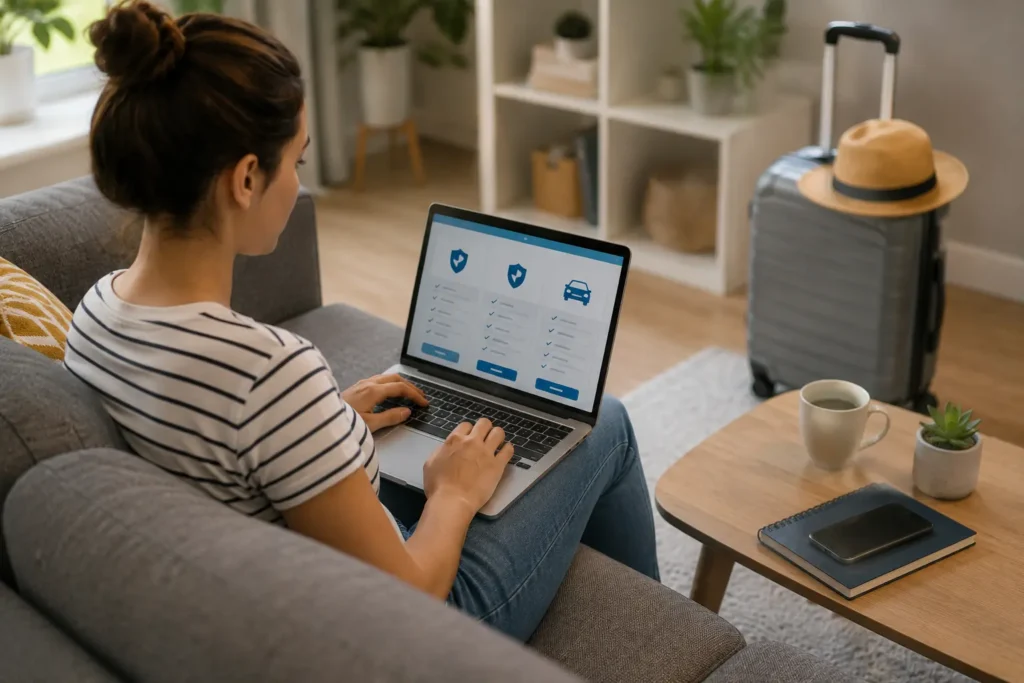 Traveller searching for a standalone policy online