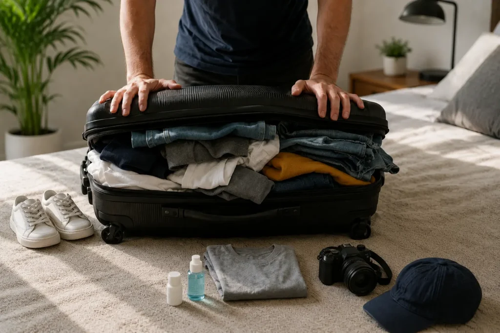 Accidently overpacking for your one-day trip